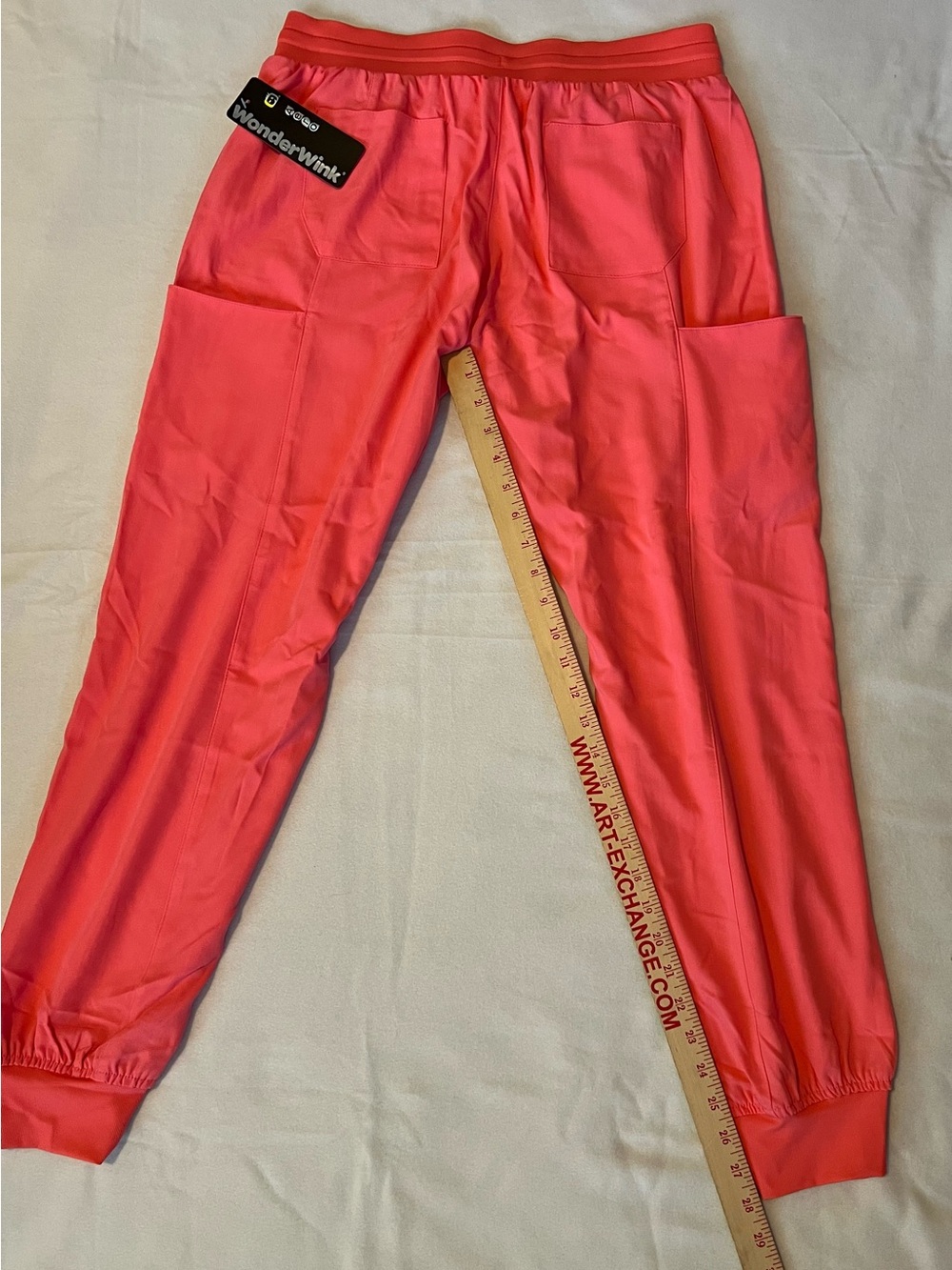 WonderWink Coral Pink Scrub Joggers